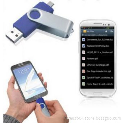 Swivel OTG Flash Memory Mobile Phone USB Flash Drive
